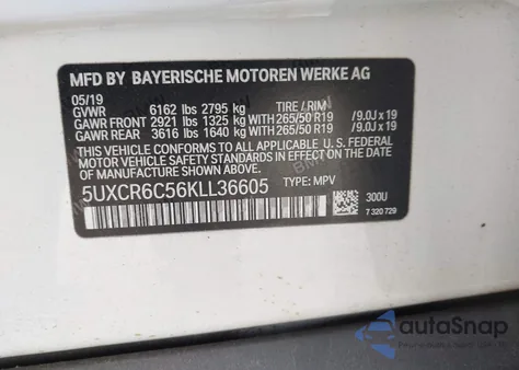 2019 BMW X5 xDrive40I z USA, uszkodzony, nr VIN 5UXCR6C56KLL36605